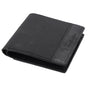 Mens Wallet Australian Kangaroo Leather Bifold Souvenir Gift Coin Card Holder, Midnight Black Textured V474-662769