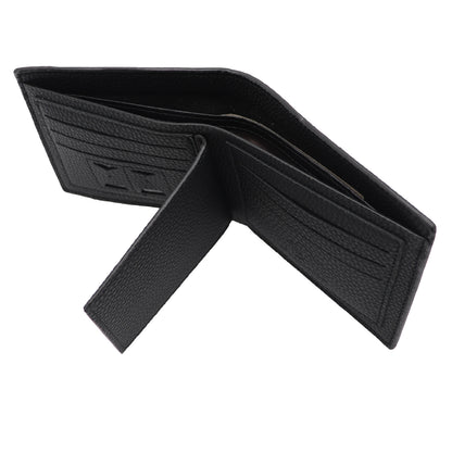 Mens Wallet Australian Kangaroo Leather Bifold Souvenir Gift Coin Card Holder, Midnight Black Textured V474-662769