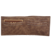 Mens Wallet Australian Kangaroo Leather Bifold Souvenir Gift Coin Card Holder, Rustic Brown Plain V474-662770