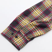 Men's 100% Cotton Flannelette Shirt Long Sleeve Plaid Check Flannel w Pockets, Golden Horizon Plaid, XL