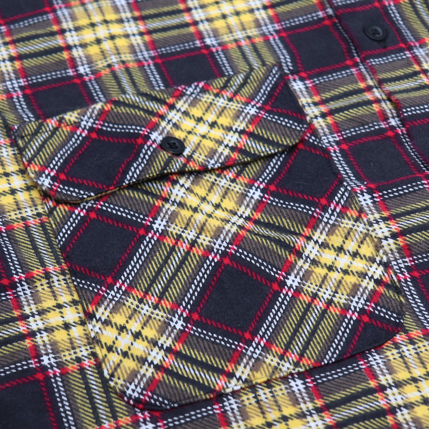 Men's 100% Cotton Flannelette Shirt Long Sleeve Plaid Check Flannel w Pockets, Golden Horizon Plaid, 3XL