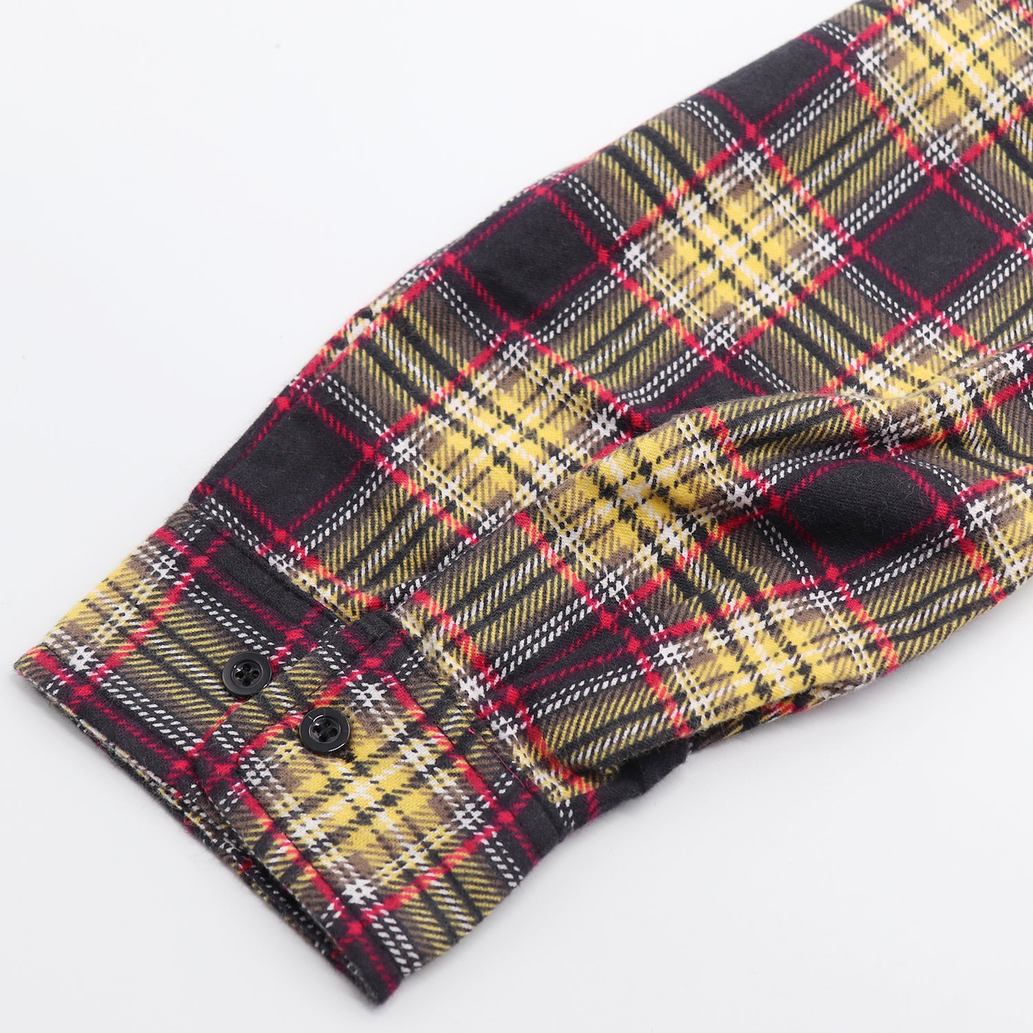 Men's 100% Cotton Flannelette Shirt Long Sleeve Plaid Check Flannel w Pockets, Golden Horizon Plaid, 3XL