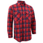 Men's 100% Cotton Flannelette Shirt Long Sleeve Plaid Check Flannel w Pockets, Crimson Tide Plaid, S V474-666557