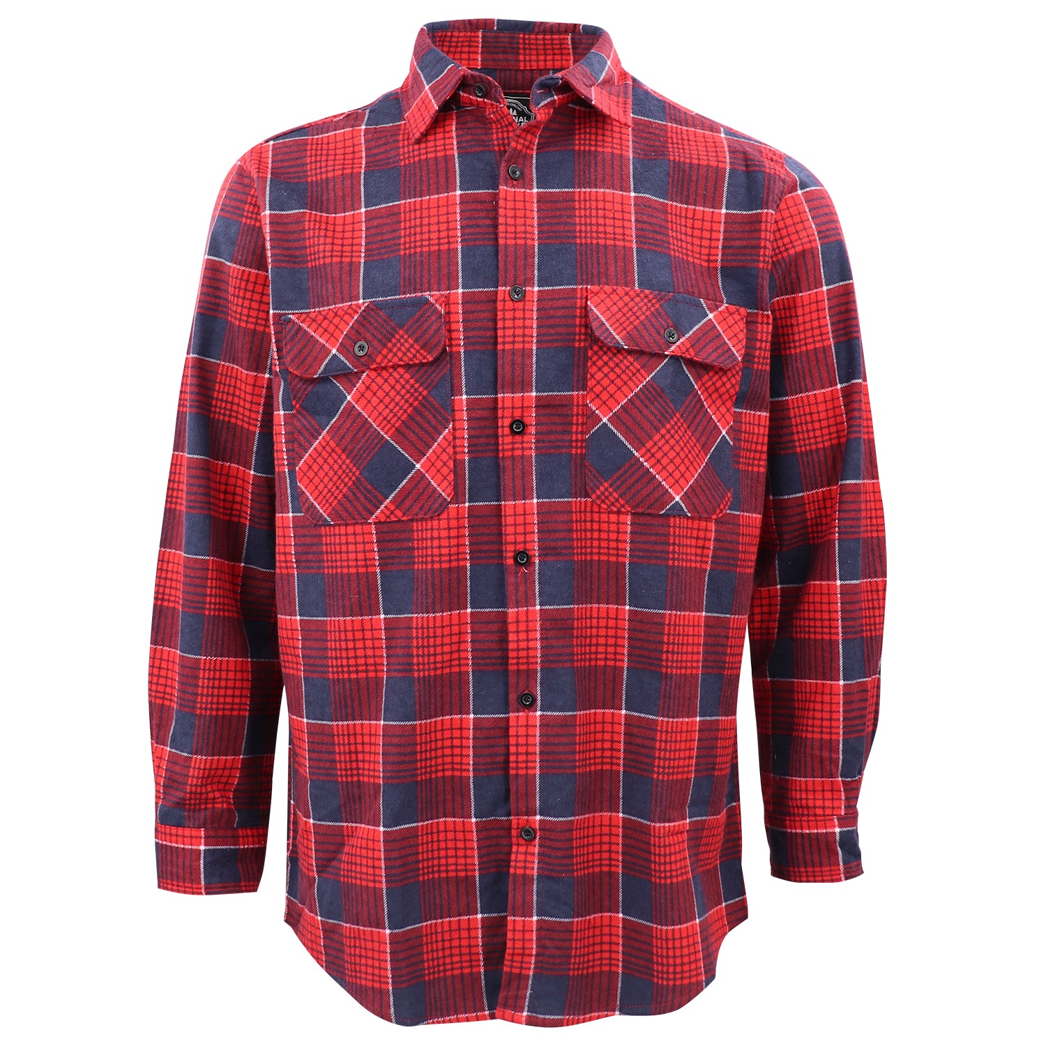 Men's 100% Cotton Flannelette Shirt Long Sleeve Plaid Check Flannel w Pockets, Crimson Tide Plaid, 3XL V474-666562