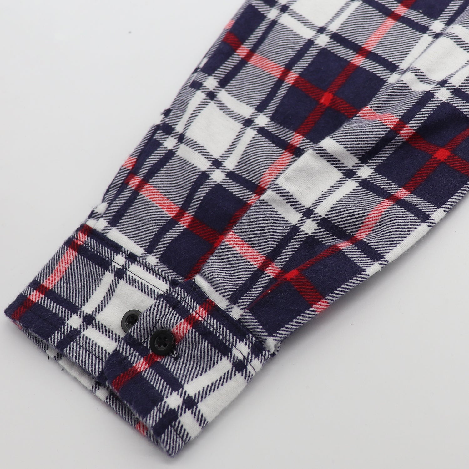 Men's 100% Cotton Flannelette Shirt Long Sleeve Plaid Check Flannel w Pockets, Snowfall Navy Plaid, XL