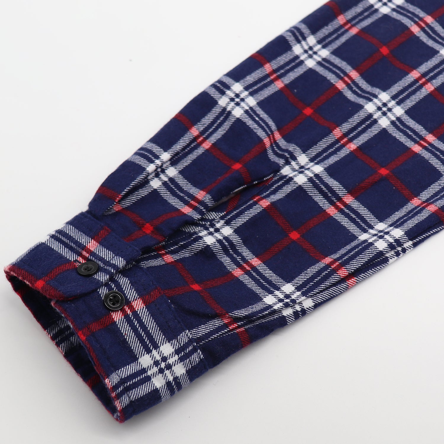 Men's 100% Cotton Flannelette Shirt Long Sleeve Plaid Check Flannel w Pockets, Patriot Navy Plaid, XL V474-666572