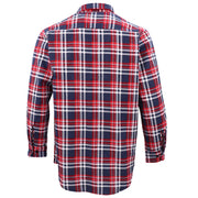 Men's 100% Cotton Flannelette Shirt Long Sleeve Plaid Check Flannel w Pockets, Heritage Red Plaid, S