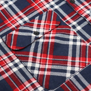 Men's 100% Cotton Flannelette Shirt Long Sleeve Plaid Check Flannel w Pockets, Heritage Red Plaid, 2XL