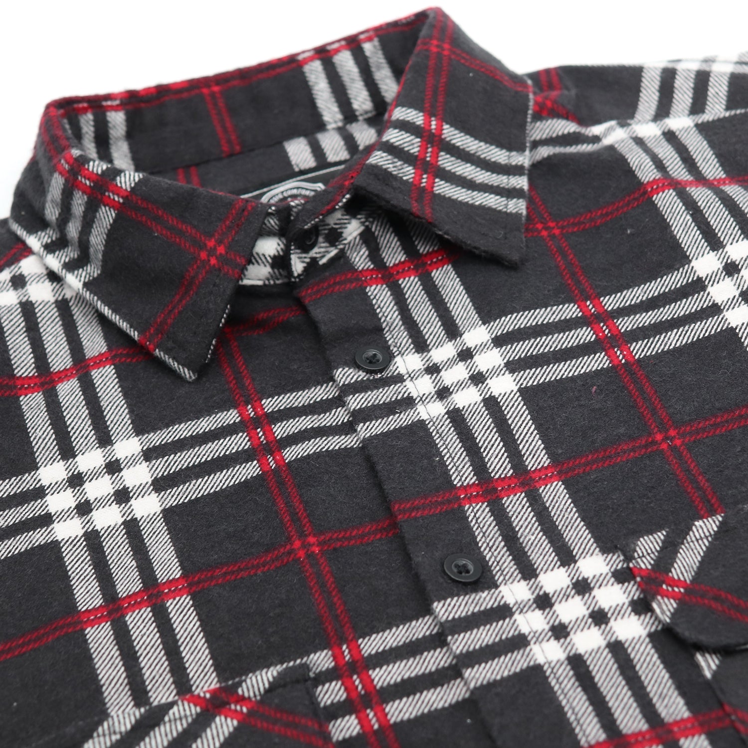 Men's 100% Cotton Flannelette Shirt Long Sleeve Plaid Check Flannel w Pockets, Shadow Glen Plaid, L