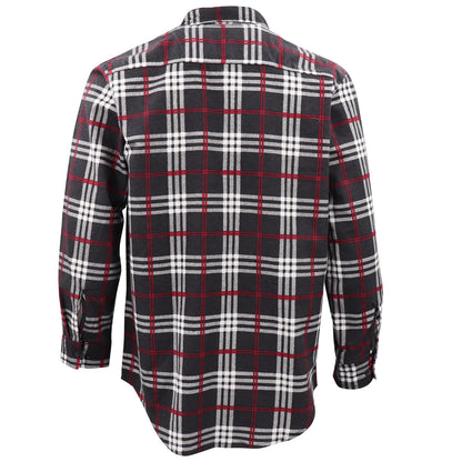 Men's 100% Cotton Flannelette Shirt Long Sleeve Plaid Check Flannel w Pockets, Shadow Glen Plaid, 2XL V474-666591