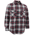 Men's 100% Cotton Flannelette Shirt Long Sleeve Plaid Check Flannel w Pockets, Shadow Glen Plaid, 3XL