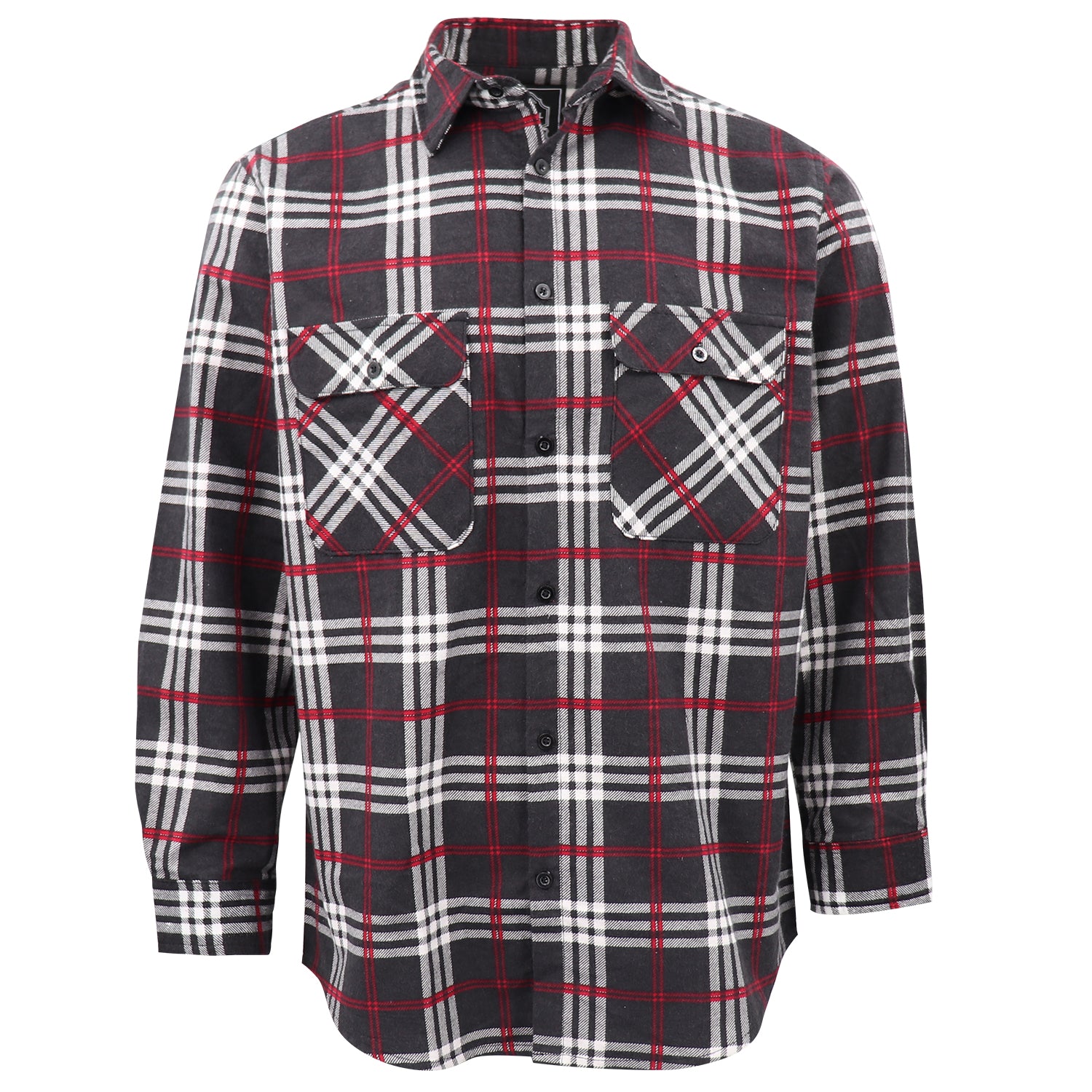 Men's 100% Cotton Flannelette Shirt Long Sleeve Plaid Check Flannel w Pockets, Shadow Glen Plaid, 3XL