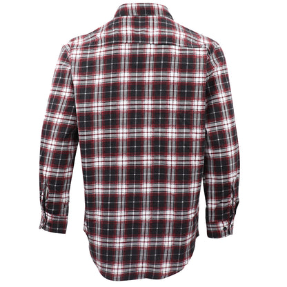 Men's 100% Cotton Flannelette Shirt Long Sleeve Plaid Check Flannel w Pockets, Vintage Ash Plaid, M V474-666594