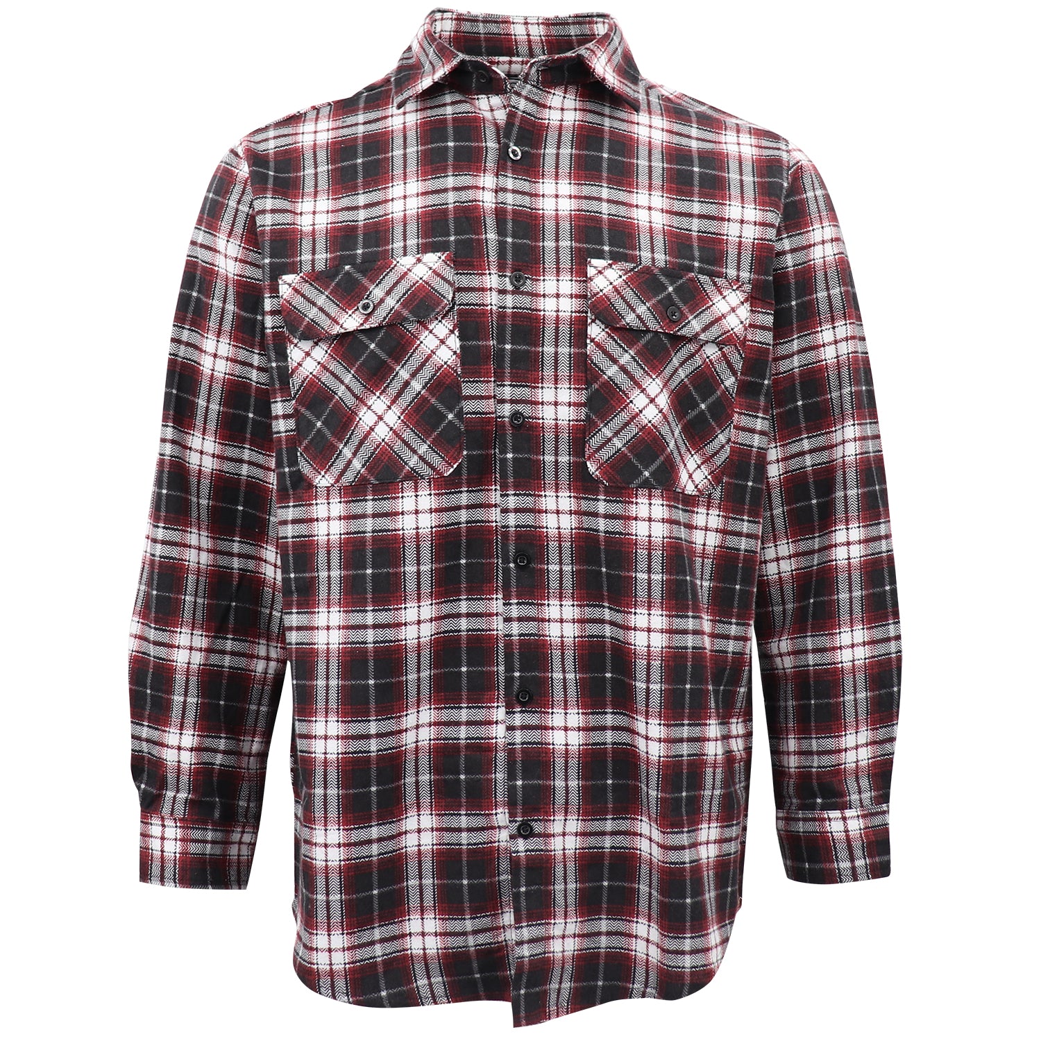 Men's 100% Cotton Flannelette Shirt Long Sleeve Plaid Check Flannel w Pockets, Vintage Ash Plaid, L V474-666595