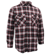 Men's 100% Cotton Flannelette Shirt Long Sleeve Plaid Check Flannel w Pockets, Vintage Ash Plaid, 2XL