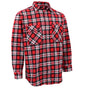 Men's 100% Cotton Flannelette Shirt Long Sleeve Plaid Check Flannel w Pockets, Crimson Knight Plaid, L V474-666607