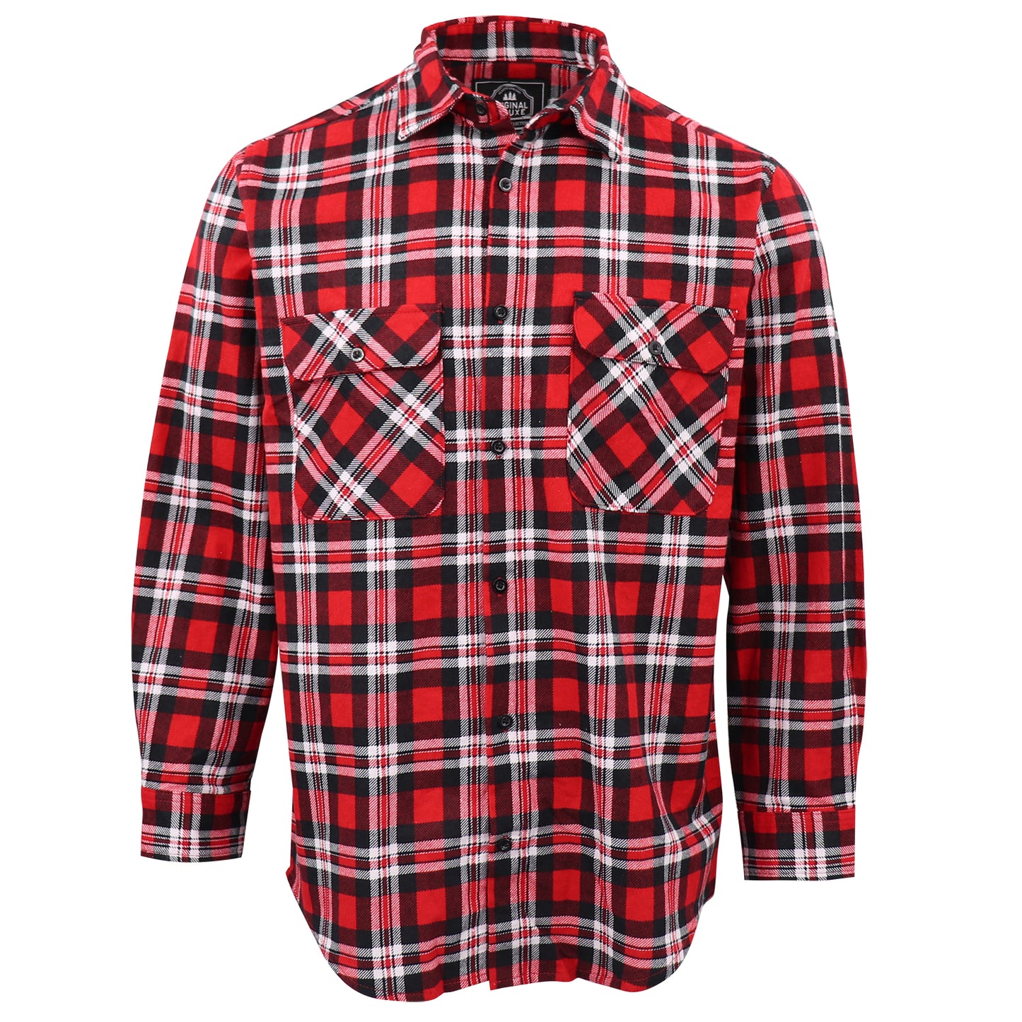 Men's 100% Cotton Flannelette Shirt Long Sleeve Plaid Check Flannel w Pockets, Crimson Knight Plaid, 2XL V474-666609