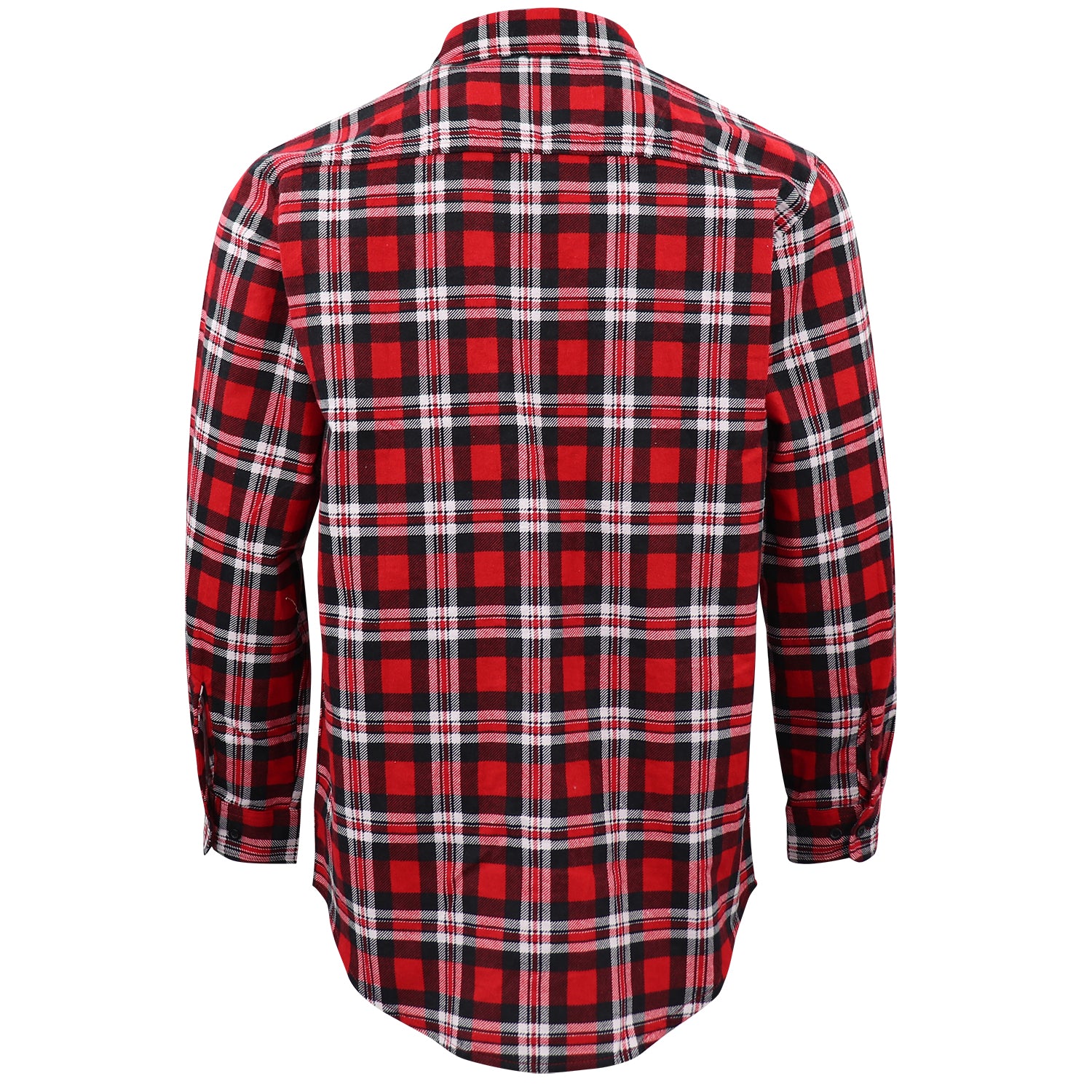 Men's 100% Cotton Flannelette Shirt Long Sleeve Plaid Check Flannel w Pockets, Crimson Knight Plaid, 2XL