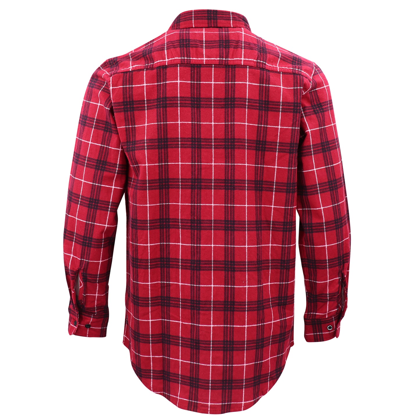 Men's 100% Cotton Flannelette Shirt Long Sleeve Plaid Check Flannel w Pockets, Scarlet Ember Plaid, XL V474-666626
