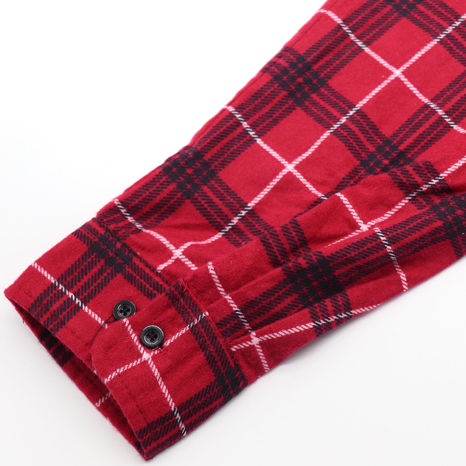 Men's 100% Cotton Flannelette Shirt Long Sleeve Plaid Check Flannel w Pockets, Scarlet Ember Plaid, XL