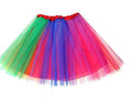 New Adults Tulle Tutu Skirt Dressup Party Costume Ballet Womens Girls Dance Wear, Rainbow_I (6 Colours), V474-672388