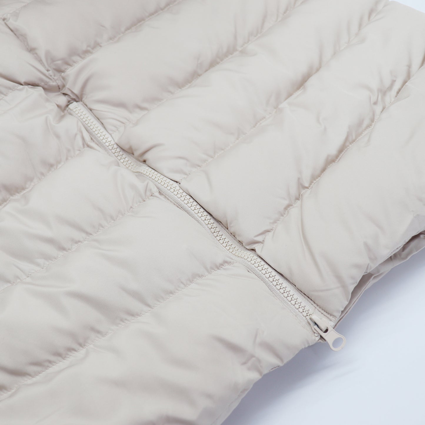 Women's Longline Padded Vest Hooded Jacket Puffer Puffy Quilted Zip Coat Gilet, Khaki, 10 V474-674166