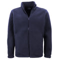 Mens Thick Zip Up Jumper w Sherpa Fur Lined Sweatshirt Winter Unisex Jacket Coat, Navy, 2XL