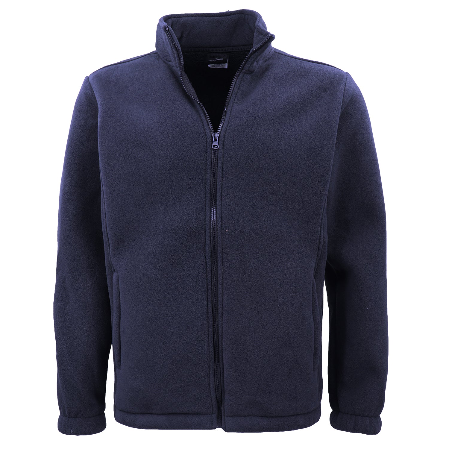 Mens Thick Zip Up Jumper w Sherpa Fur Lined Sweatshirt Winter Unisex Jacket Coat, Navy, 2XL