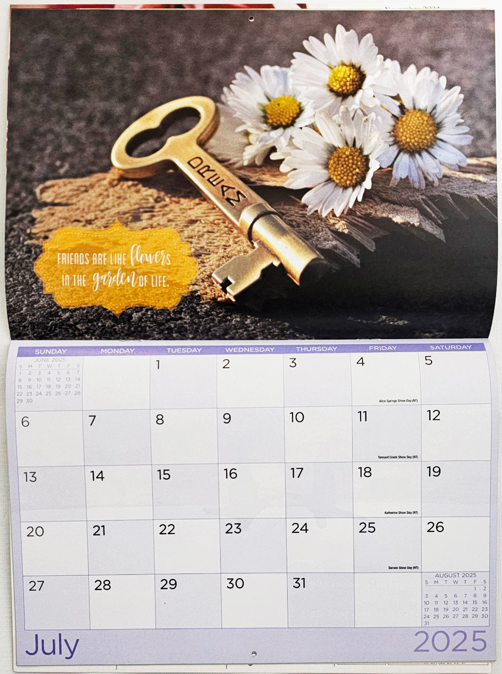 Friendship 2025 Rectangle Wall Calendar 16 Months Hanging Planner New Year Gift V474-685072