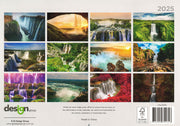 Waterfalls 2025 Rectangle Wall Calendar 16 Months Hanging Planner New Year Gift V474-685078