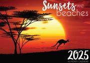 Sunset & Beaches - 2025 Rectangle Wall Calendar 16 Months Hanging Planner Gift V474-685079