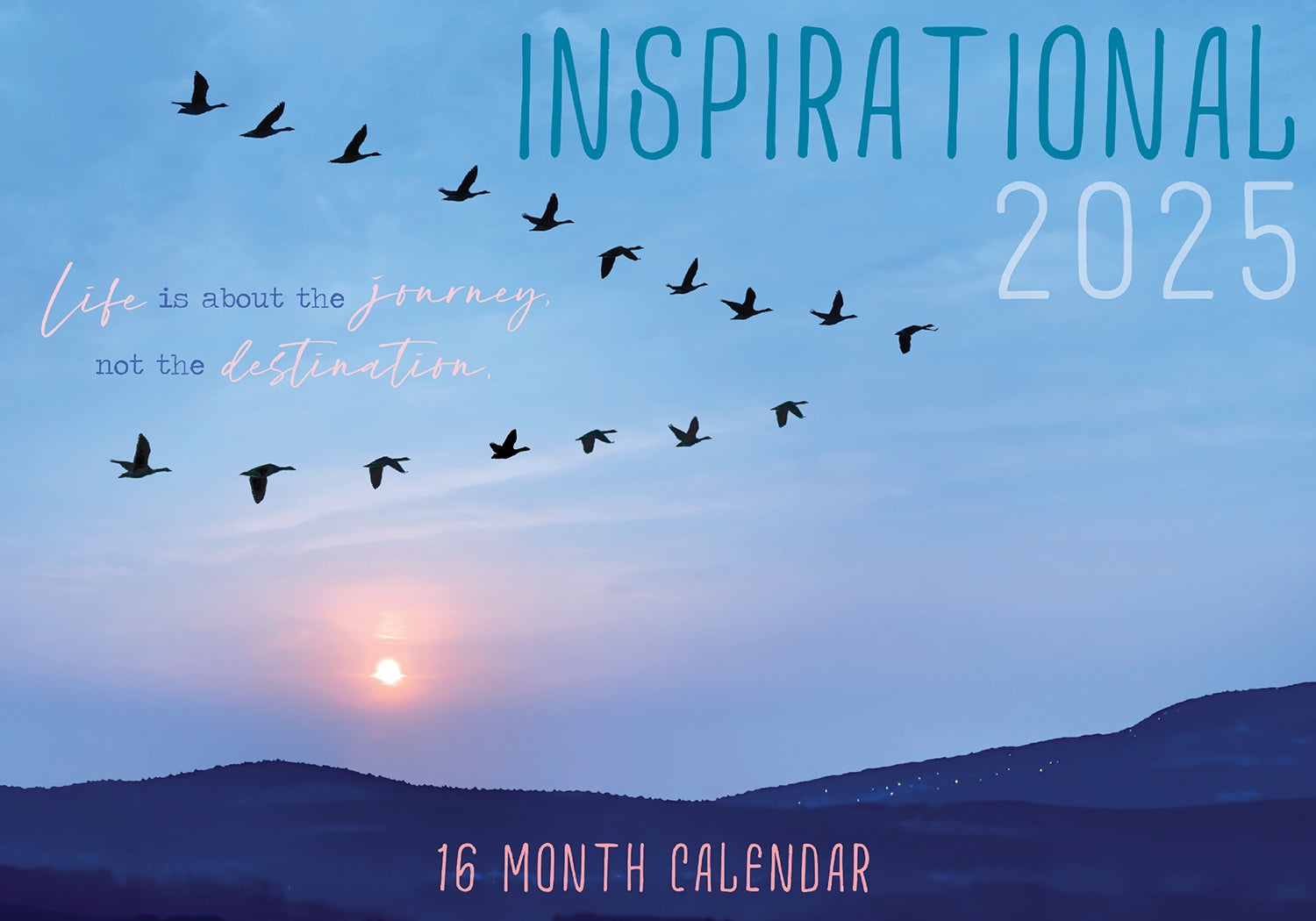 Inspirationals - 2025 Rectangle Wall Calendar 16 Months Hanging Planner Gift V474-685081