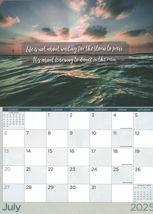 Inspirationals - 2025 Rectangle Wall Calendar 16 Months Hanging Planner Gift V474-685081
