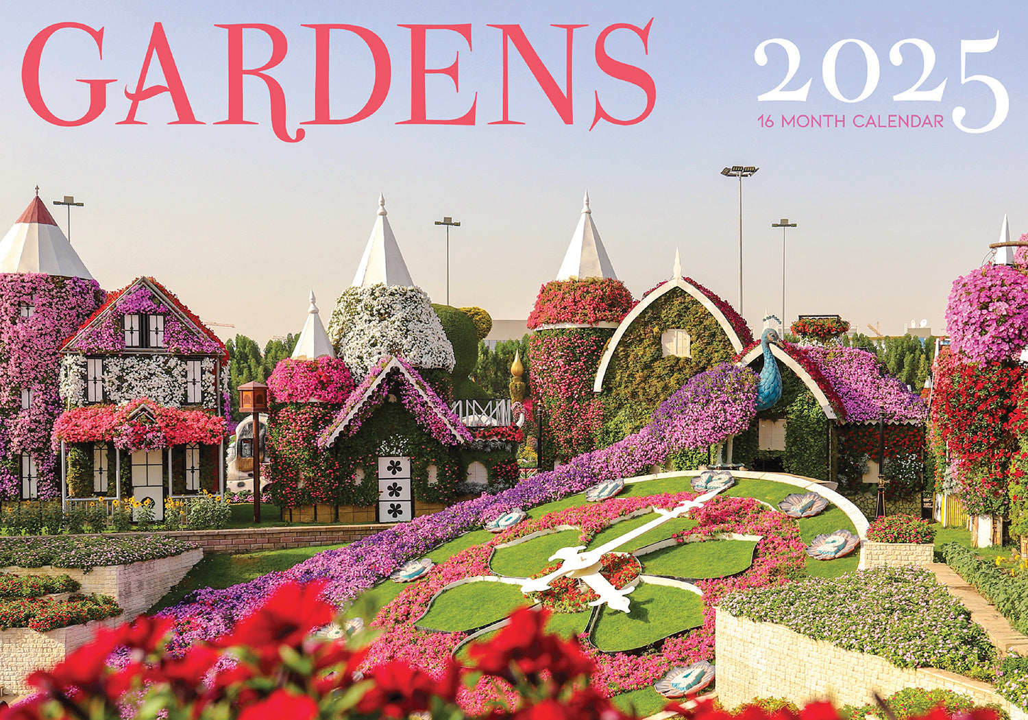 Gardens - 2025 Rectangle Wall Calendar 16 Months Hanging Planner New Year Gift V474-685085