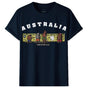 Adult 100% Cotton T Shirt Australia When Nature Calls Souvenir Tee Fun Tops Gift, Navy, L V474-686736
