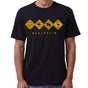 Adult Unisex 100% Cotton T Shirt Australia Wildlife Road Sign Souvenir Tee Tops, Black, XL V474-687127