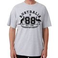 Adult Unisex 100% Cotton T Shirt Australia Kangaroo Emu Aussie Souvenir Tee Tops, Grey, L
