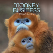 Monkey Business 2025 Square Wall Calendar Animals 16 Months Premium Planner Gift V474-689626