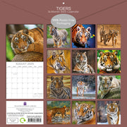 Tigers - 2025 Square Wall Calendar Pets Animals 16 Months Premium Planner Gift V474-689632