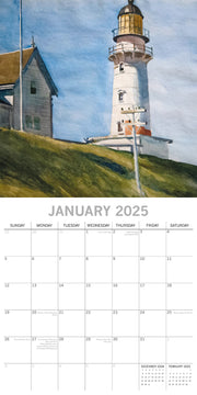 Edward Hopper - 2025 Square Wall Calendar Arts 16 Months Premium Planner Gift V474-689984
