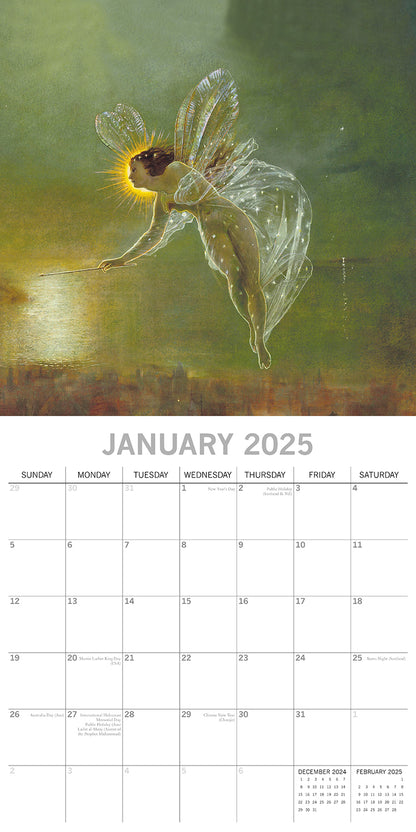 Fairies - 2025 Square Wall Calendar Arts 16 Months Premium Planner Gift V474-689986