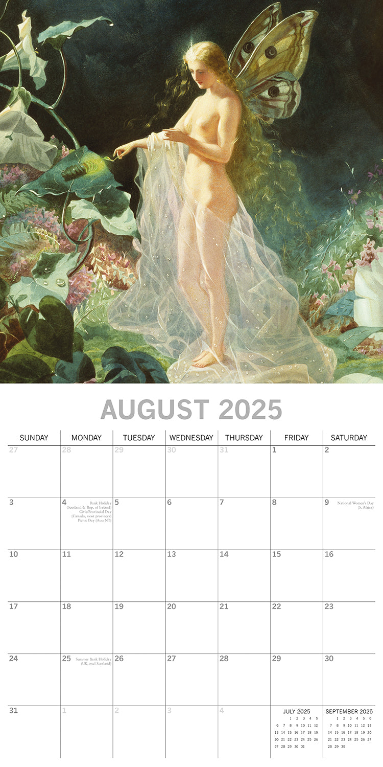 Fairies - 2025 Square Wall Calendar Arts 16 Months Premium Planner Gift V474-689986