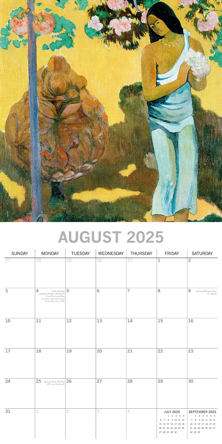 Gauguin - 2025 Square Wall Calendar Arts 16 Months Premium Planner Gift V474-689988