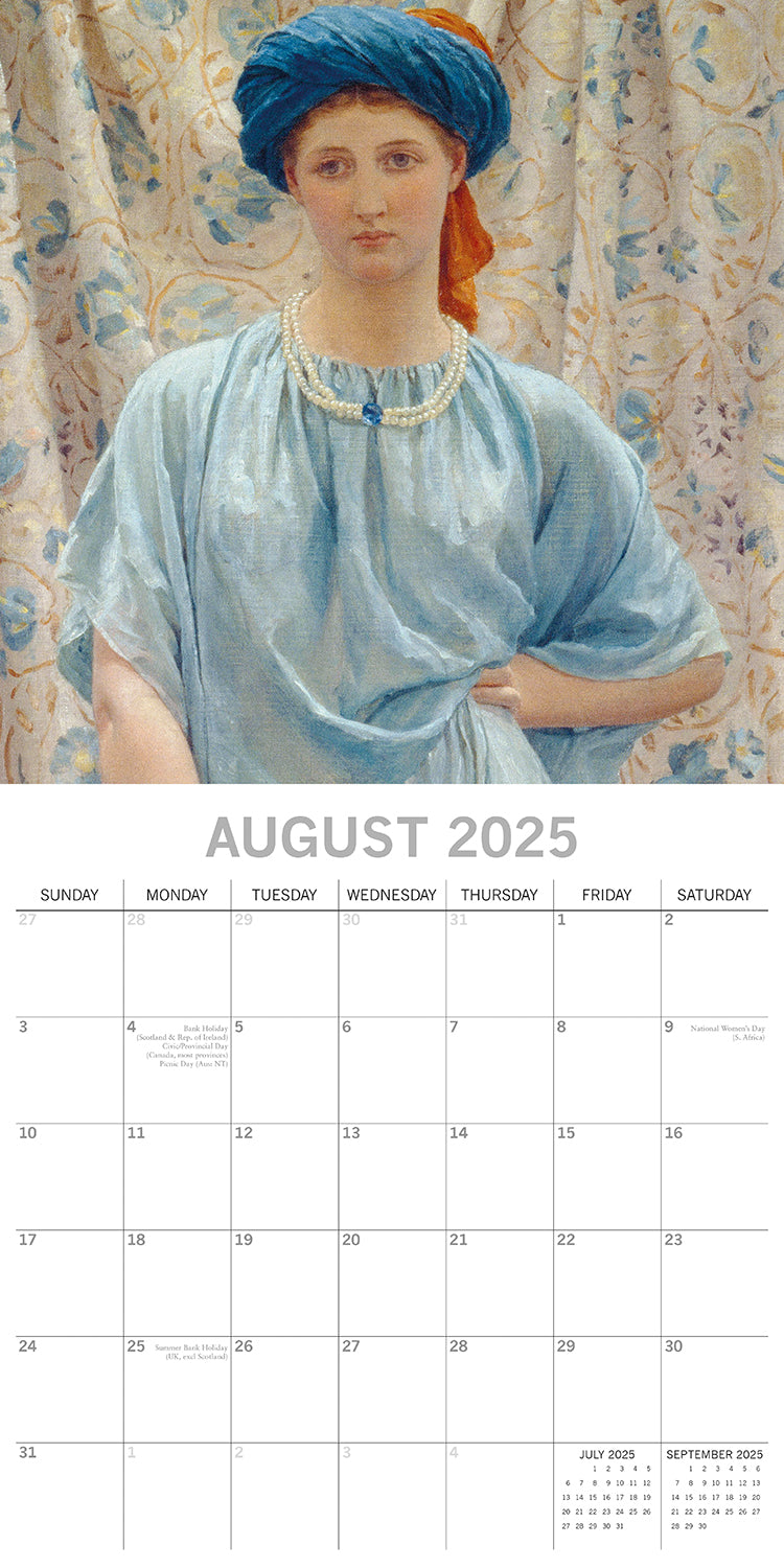Pre-Raphaelites - 2025 Square Wall Calendar Arts 16 Months Premium Planner Gift V474-690001