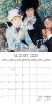 Renoir - 2025 Square Wall Calendar Fine Arts 16 Months Premium Planner Gift V474-690004