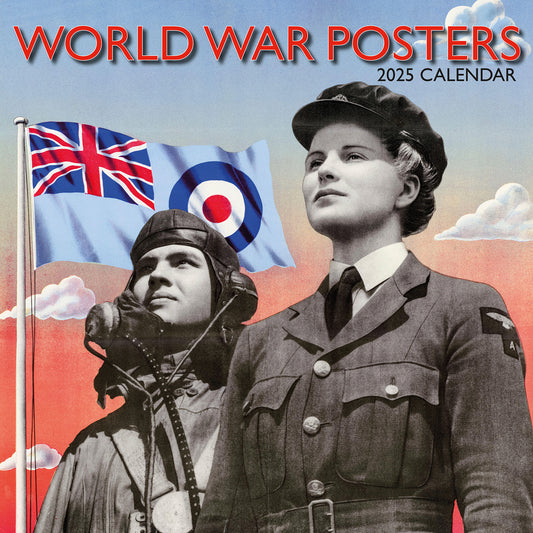 World War Posters - 2025 Square Wall Calendar Arts 16 Months Premium Planner V474-690013