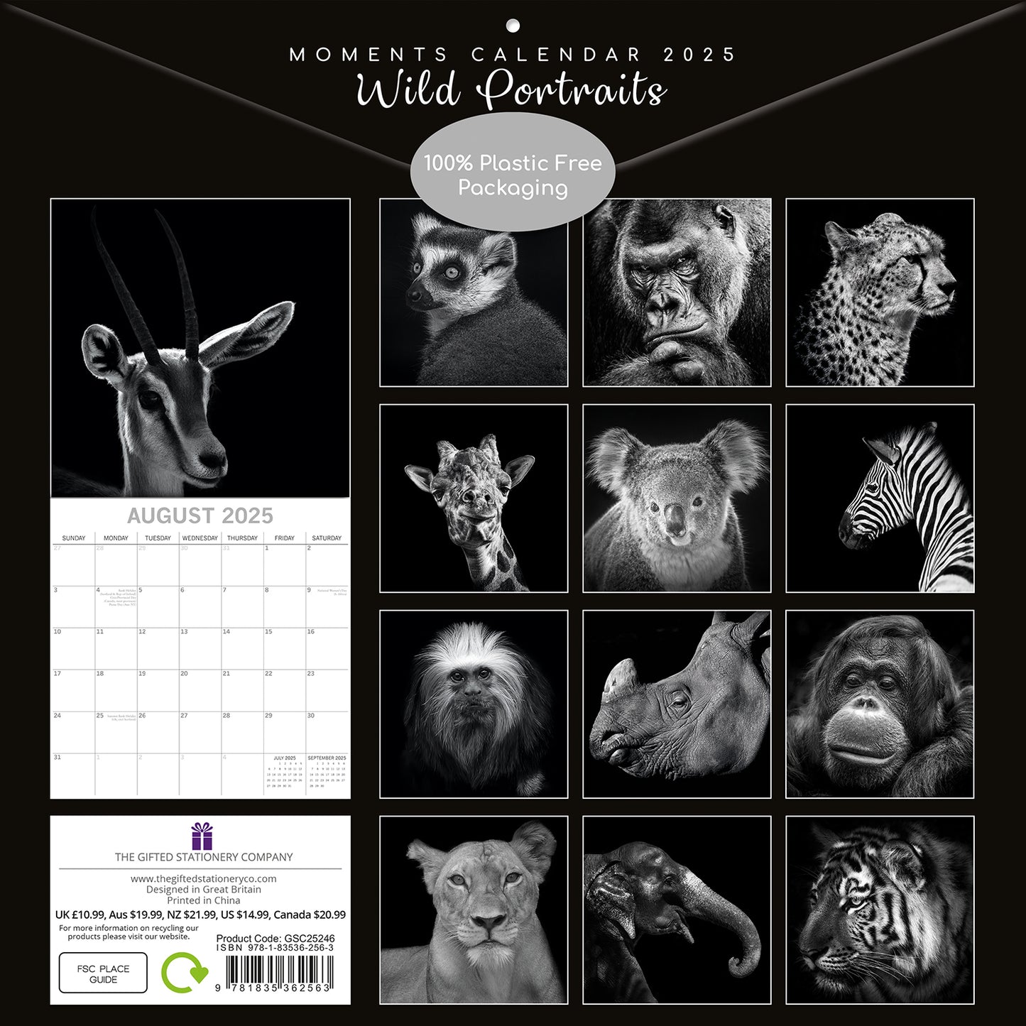 Seascapes - 2025 Square Wall Calendar 16 Months Premium Planner Christmas Gift V474-690028