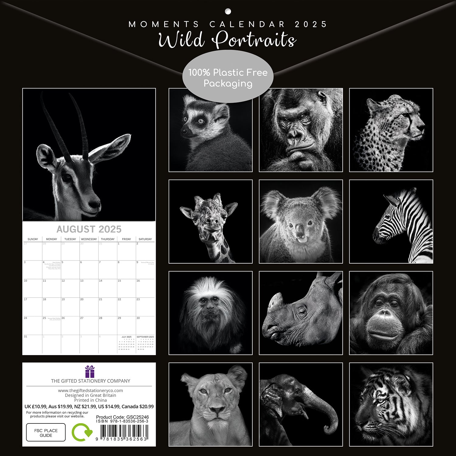 Seascapes - 2025 Square Wall Calendar 16 Months Premium Planner Christmas Gift V474-690028