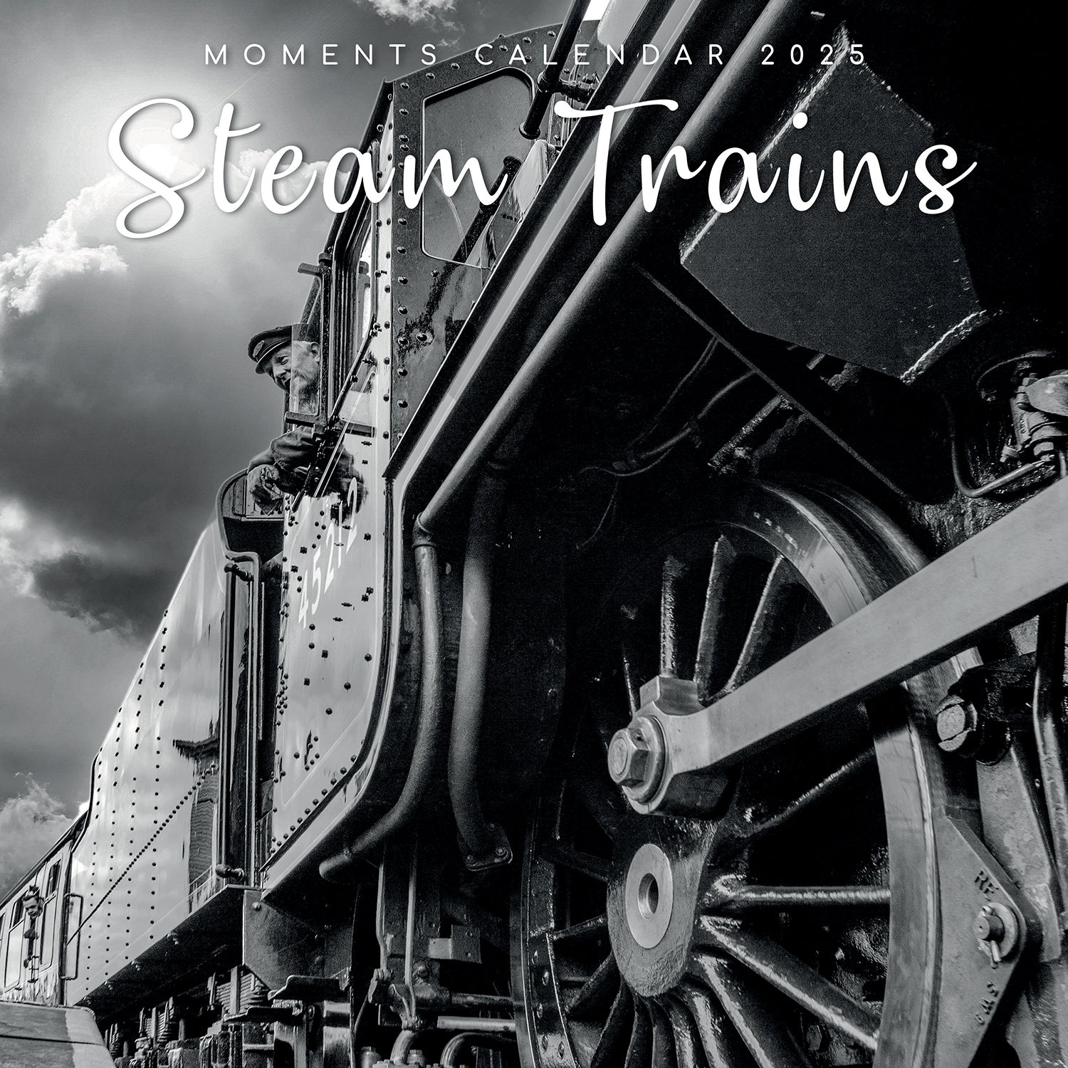 Steam Trains 2025 Square Wall Calendar 16 Months Premium Planner Christmas Gift V474-690029