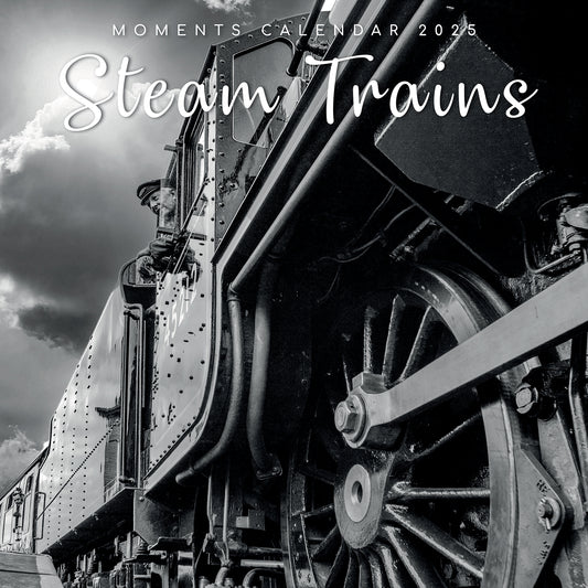 Steam Trains 2025 Square Wall Calendar 16 Months Premium Planner Christmas Gift V474-690029